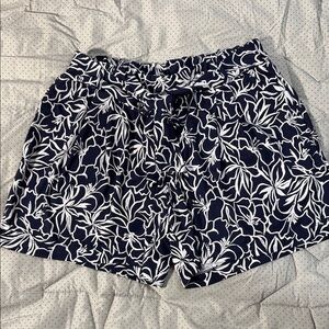 Robert Louis Navy and White Floral Women's Bermudas